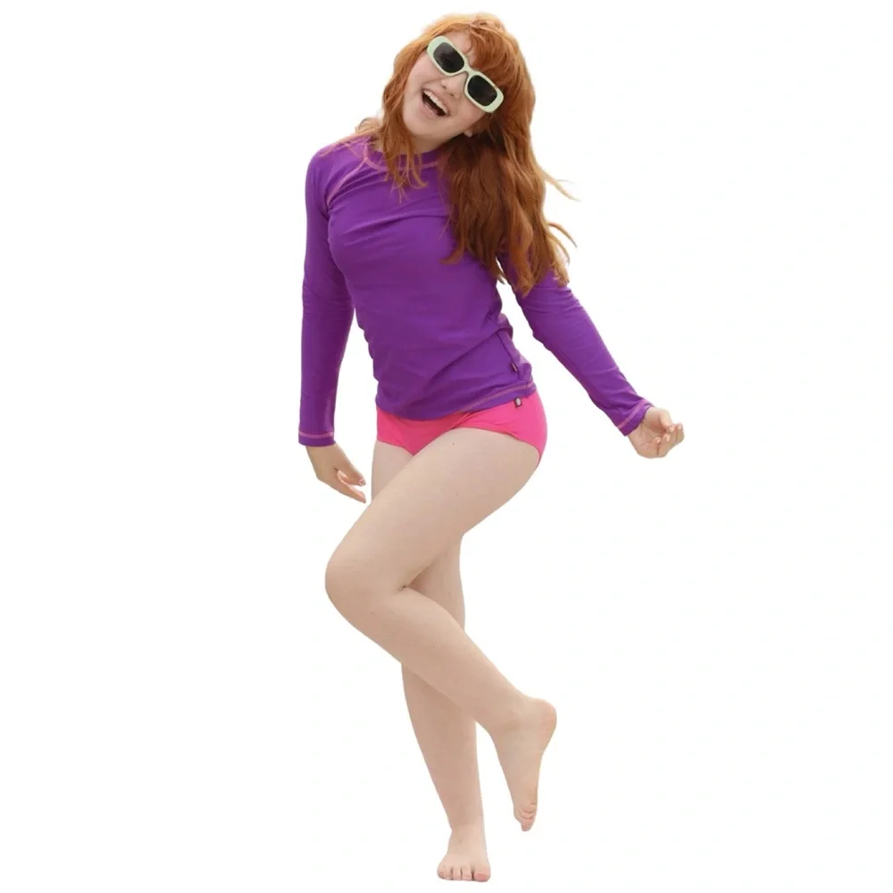 EUC City Threads Deep Purple Rashguard - Picture 3 of 9